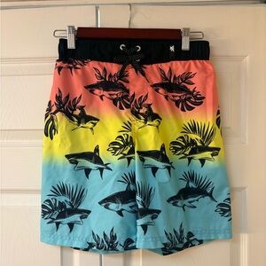 Boys Swim Trunks with Shark Print Size 14/16